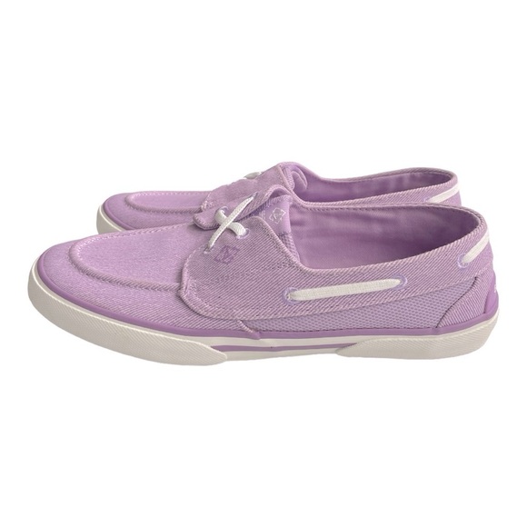 SPERRY Pier Wave Heavy Twill Boat Shoe size 10. Light purple, women's. - Picture 1 of 10